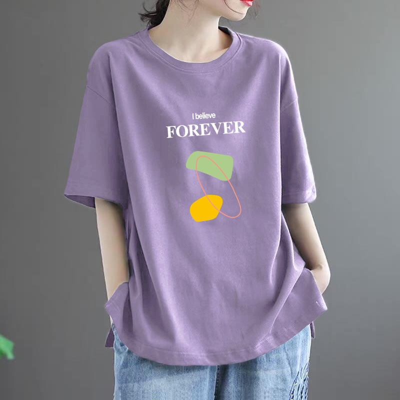 オーバーサイズTシャツ 永遠の約束 アートプリント ゆったりトップス