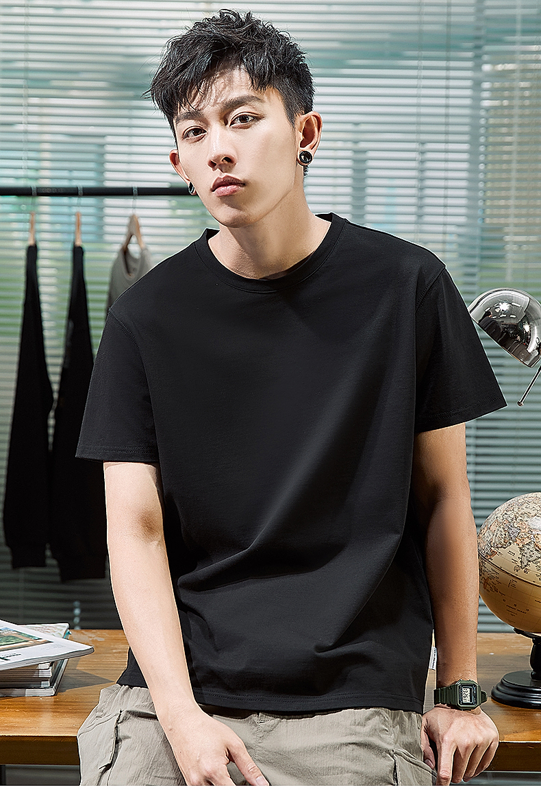 オーバーサイズTシャツ シンプル無地ゆったりシルエット半袖