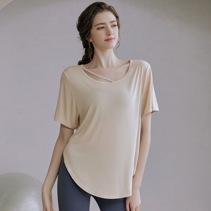 オーバーサイズTシャツ デザインネック ゆったりスポーツセット