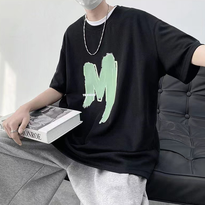 オーバーサイズTシャツ 筆書き文字アート オーバーサイズ