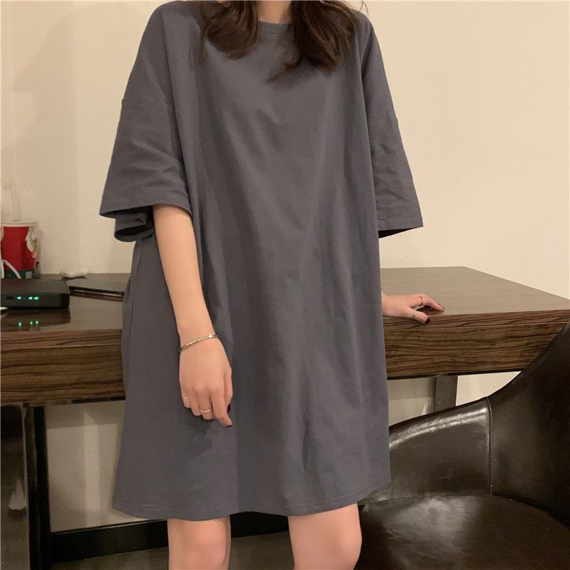 オーバーサイズTシャツ ゆったり着こなしワンピース風レディースＴシャツ