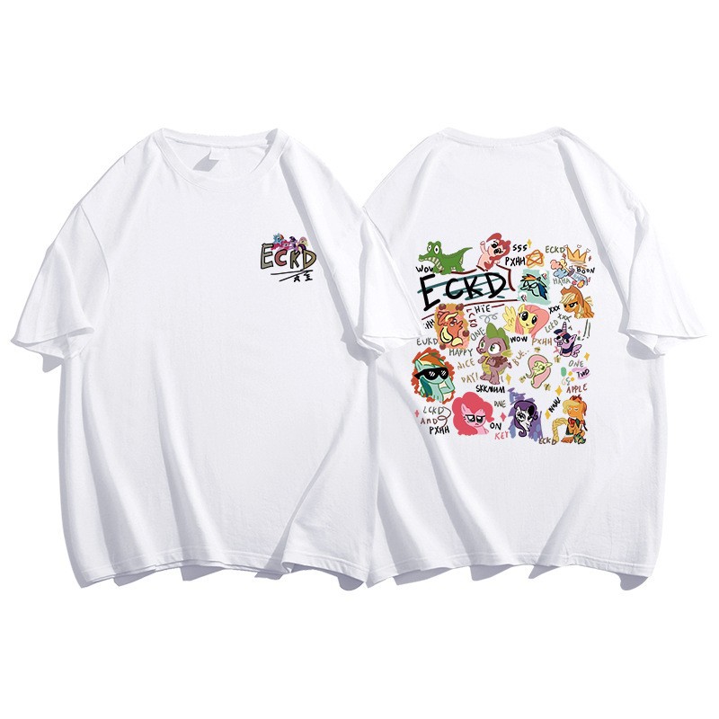 オーバーサイズTシャツ ポップアート落書き風ゆったり半袖