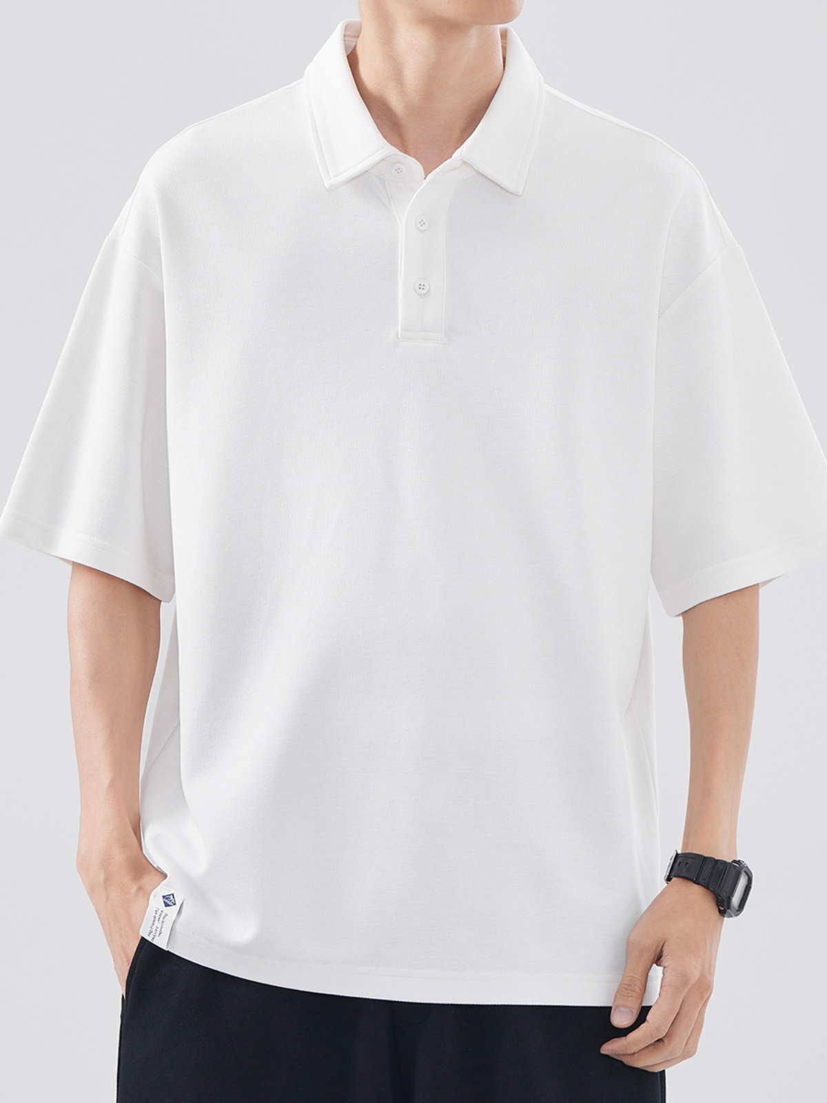 オーバーサイズTシャツ ゆったりシルエット襟付きポロシャツ