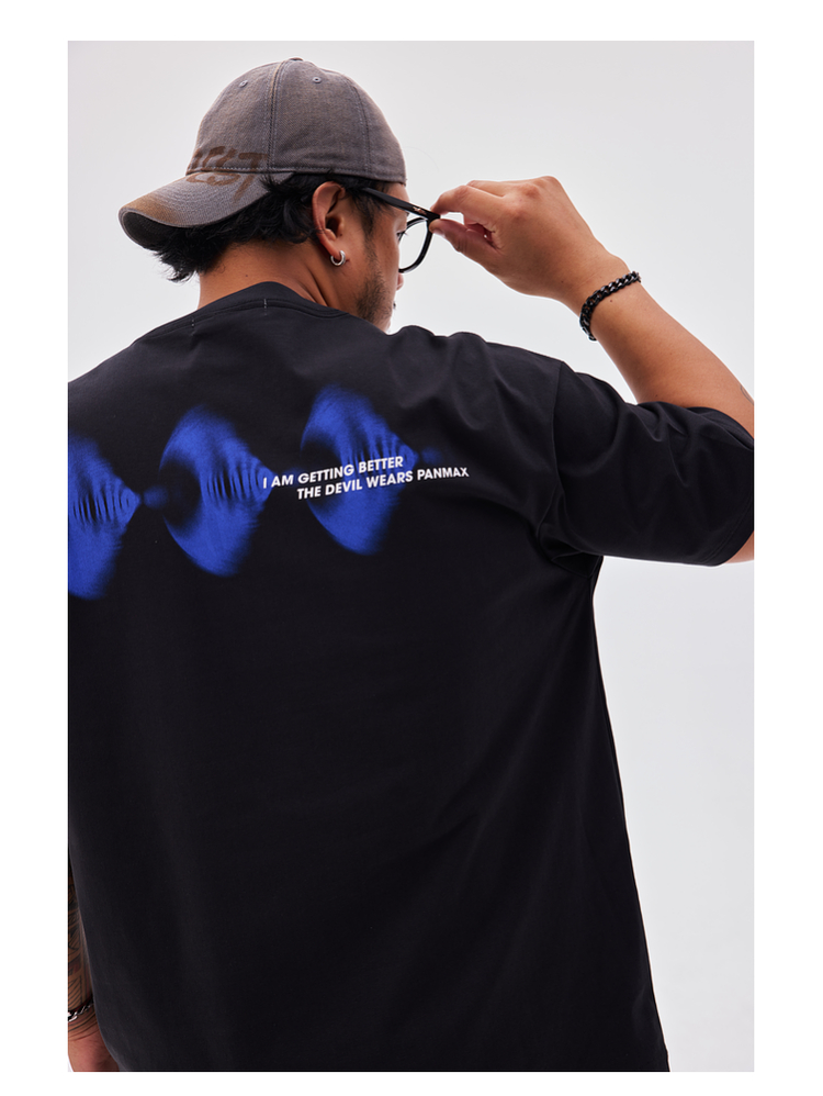 オーバーサイズTシャツ 背面グラフィック ゆったりシルエット