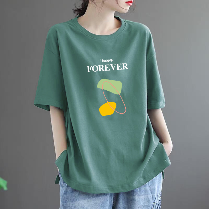 オーバーサイズTシャツ 永遠の約束 アートプリント ゆったりトップス
