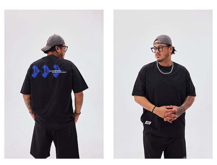 オーバーサイズTシャツ 背面グラフィック ゆったりシルエット