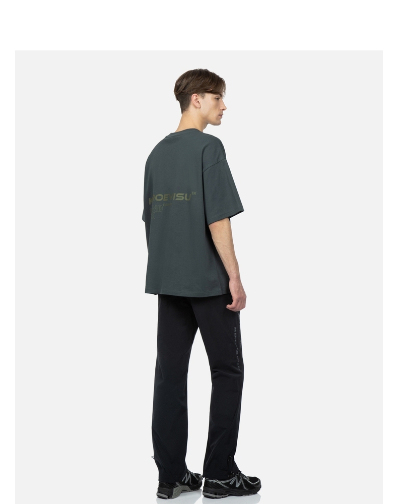 オーバーサイズTシャツ 波形ロゴ 落ち着きのあるゆとりシャツ