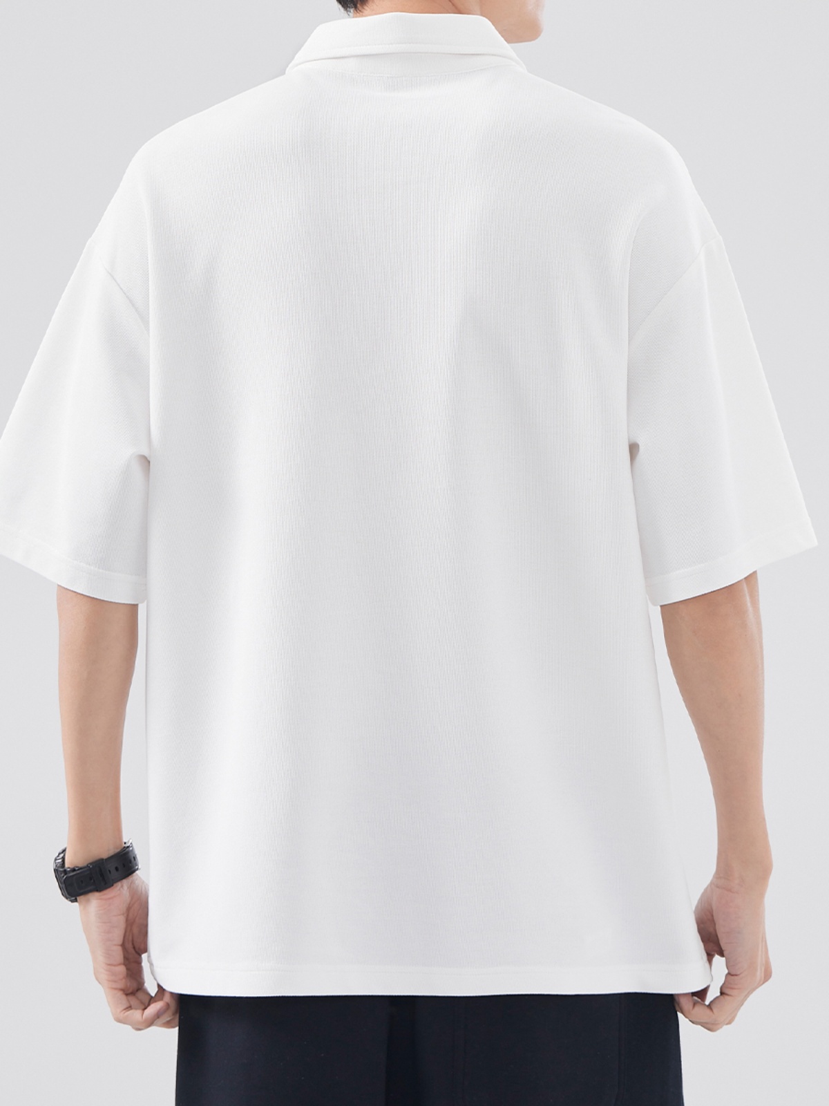 オーバーサイズTシャツ ゆったりシルエット襟付きポロシャツ