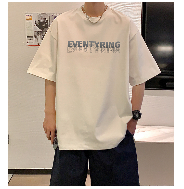 オーバーサイズTシャツ エブリシング 重ね文字 ゆったりティーシャツ
