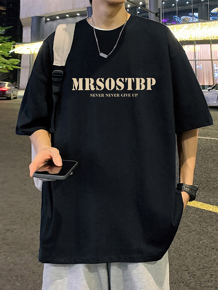 オーバーサイズTシャツ 諦めない気持ちが伝わるプリント半袖