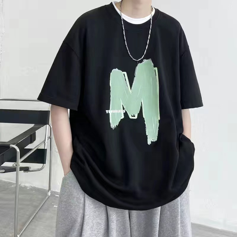 オーバーサイズTシャツ 筆書き文字アート オーバーサイズ