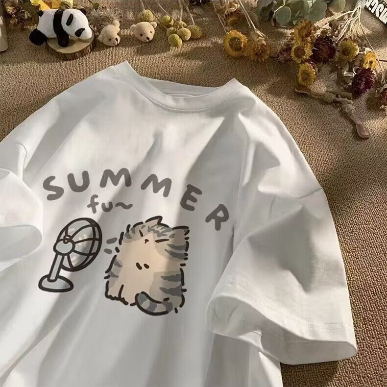 オーバーサイズTシャツ 夏を楽しむハリネズミのゆったり服