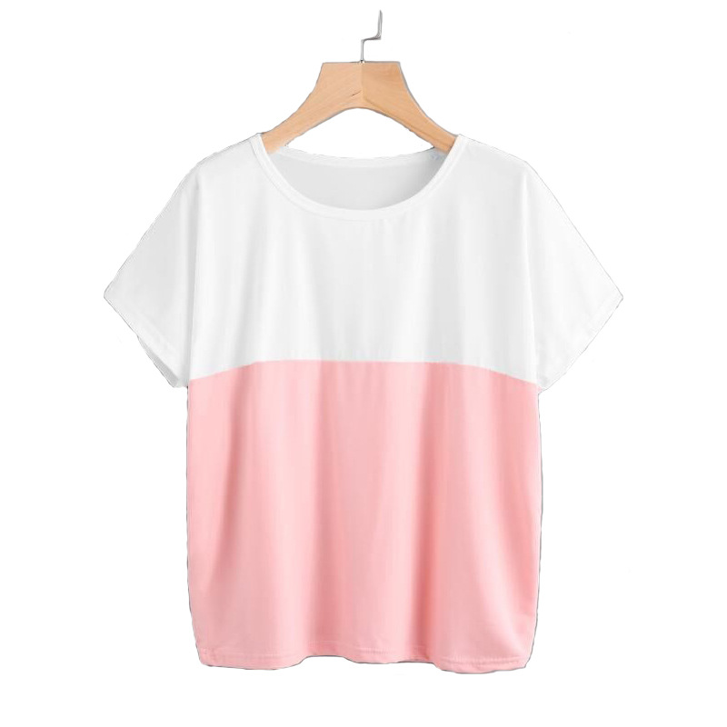 オーバーサイズTシャツ バイカラー切り替えドルマンプルオーバー