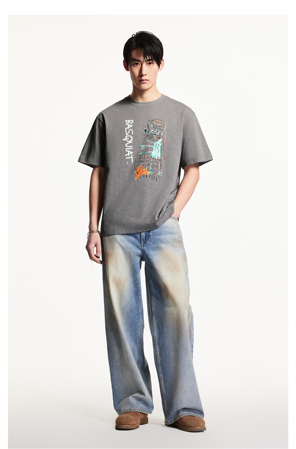 オーバーサイズTシャツ アートプリント ゆったりシルエットＴシャツ