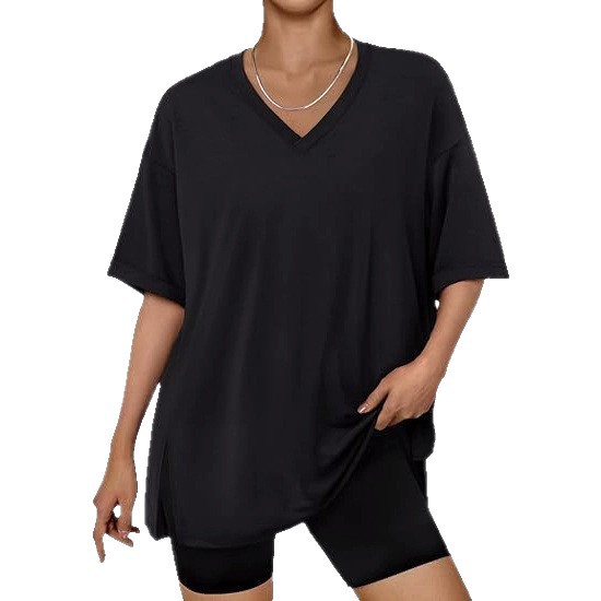 オーバーサイズTシャツ レディースサイドスリット入り抜け感ゆるシルエット