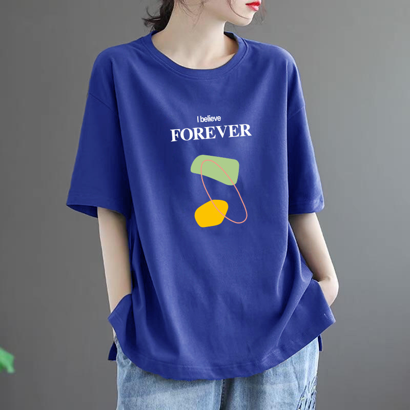 オーバーサイズTシャツ 永遠の約束 アートプリント ゆったりトップス