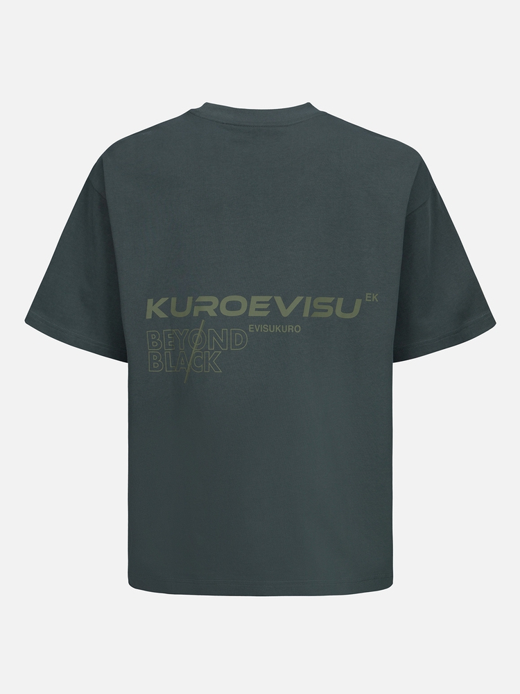 オーバーサイズTシャツ 波形ロゴ 落ち着きのあるゆとりシャツ
