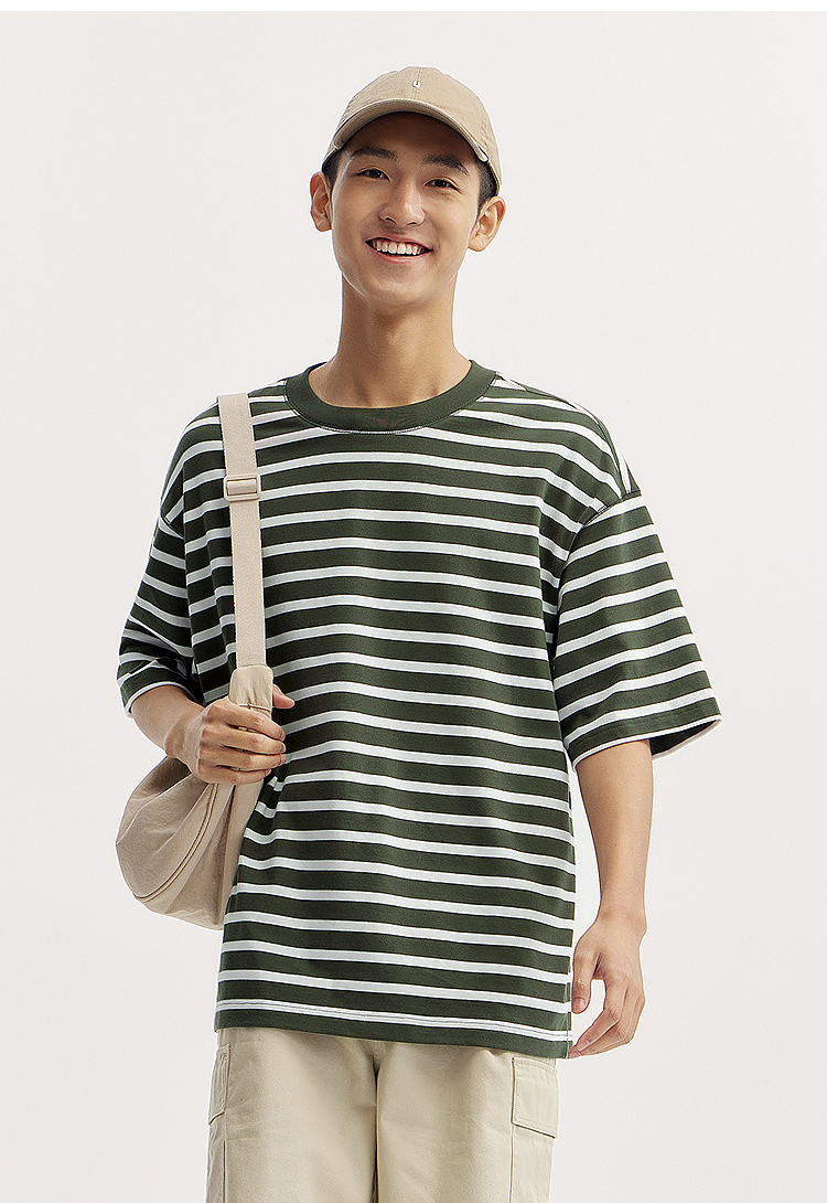 オーバーサイズTシャツ ゆったりマリン風ボーダーＴシャツ