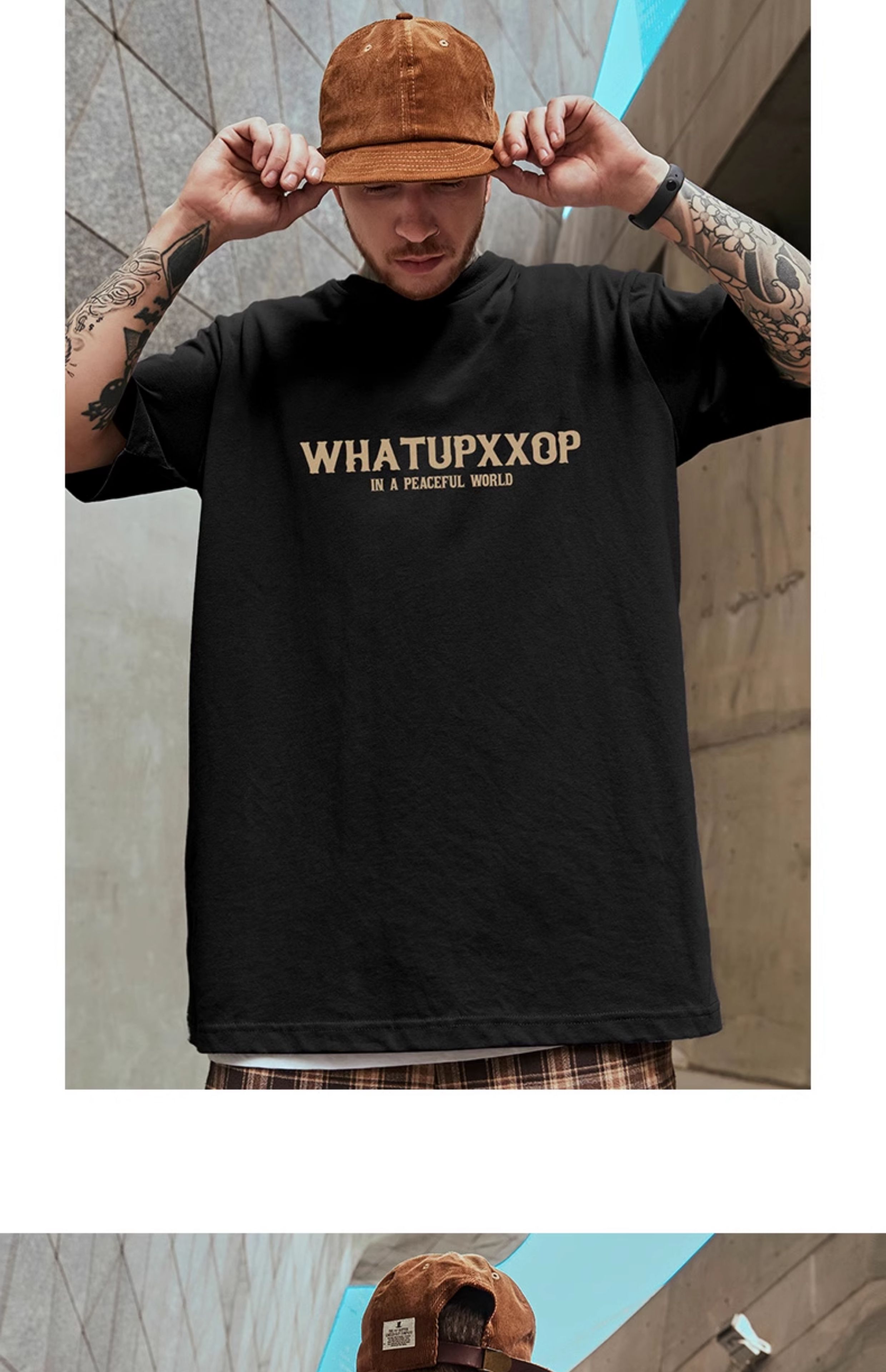 オーバーサイズTシャツ 平和宣言 レトロ新聞プリント Tシャツ