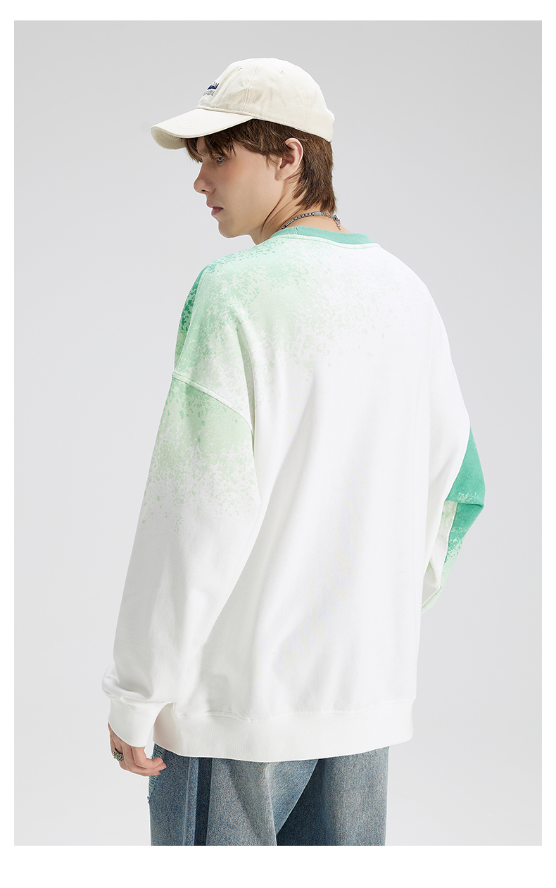 オーバーサイズTシャツ グラデーション染め風ゆったりセット