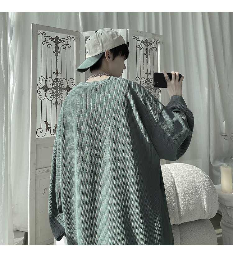 オーバーサイズTシャツ 春新作 長袖プルオーバー メンズ オーバーサイズ トップス