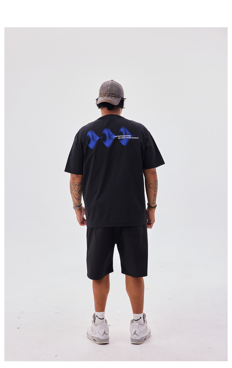 オーバーサイズTシャツ 背面グラフィック ゆったりシルエット