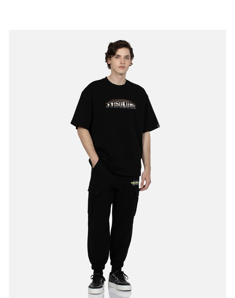 オーバーサイズTシャツ シンプル文字刺繍ゆったりシルエット半袖