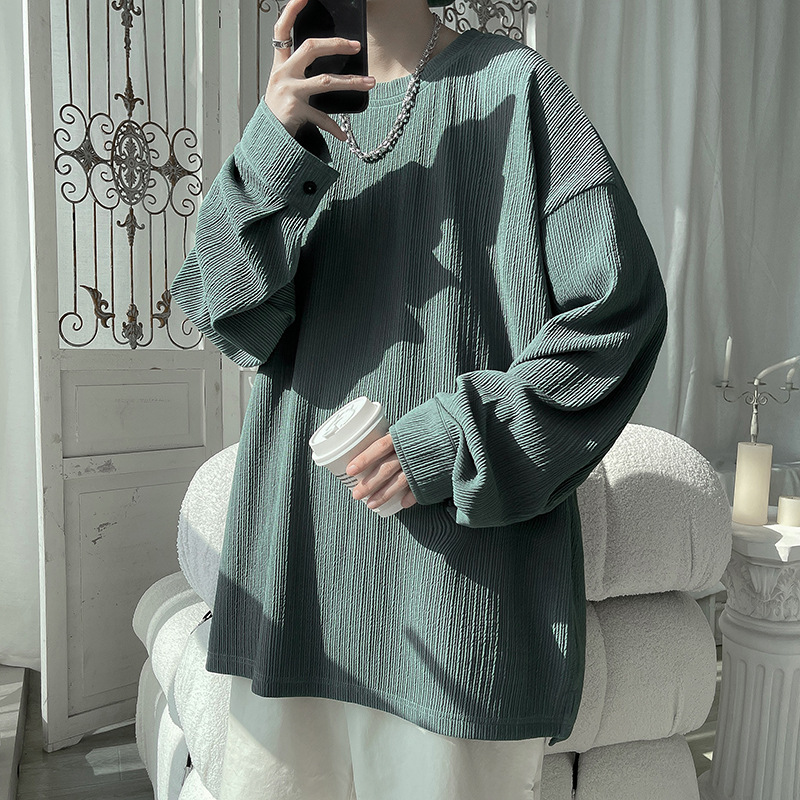 オーバーサイズTシャツ 春新作 長袖プルオーバー メンズ オーバーサイズ トップス