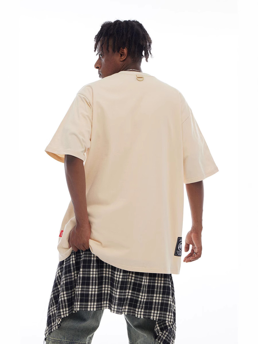 オーバーサイズTシャツ 人物写真プリント オーバーサイズ半袖シャツ 男女兼用 全七色