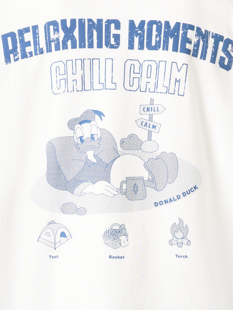 オーバーサイズTシャツ ゆったりくつろぎアヒル刺繍入り半袖