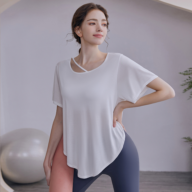 オーバーサイズTシャツ デザインネック ゆったりスポーツセット