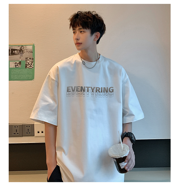 オーバーサイズTシャツ エブリシング 重ね文字 ゆったりティーシャツ
