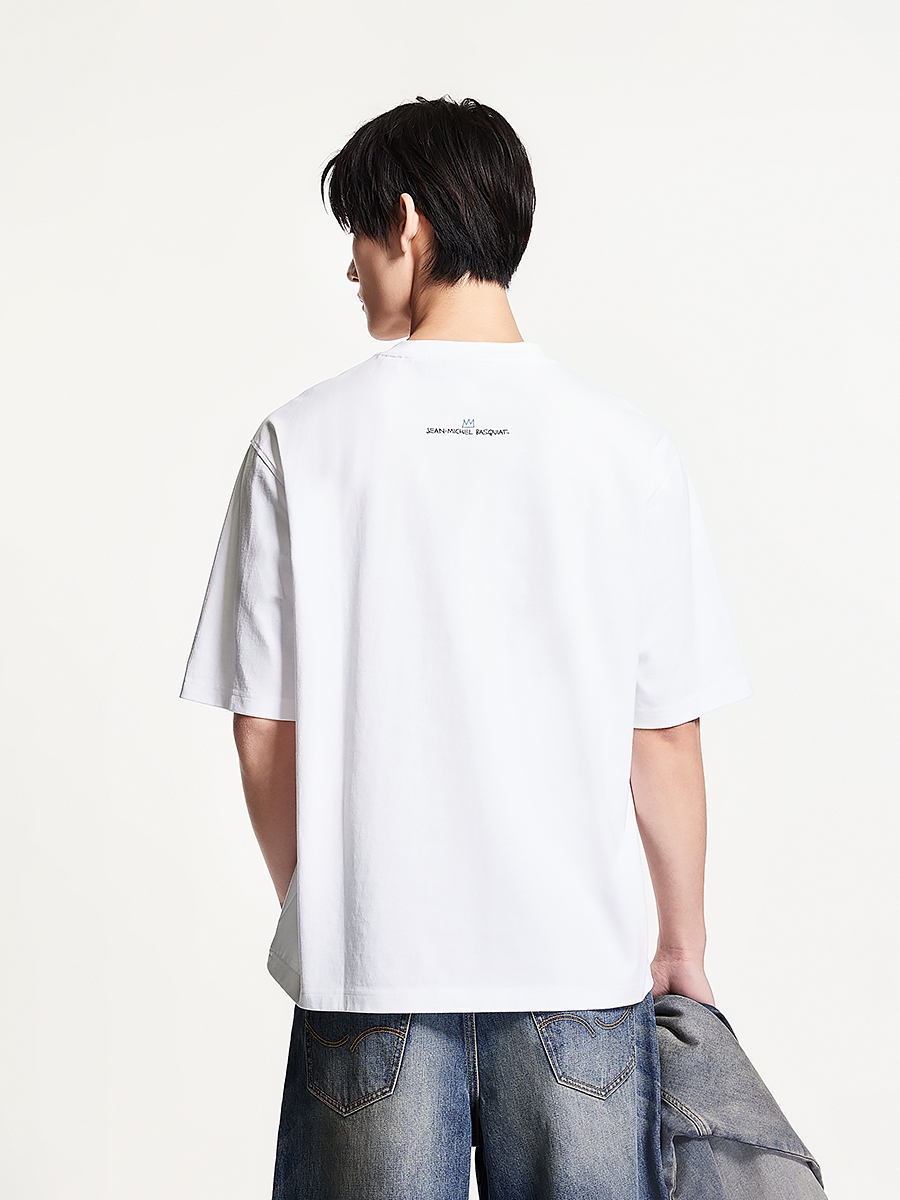オーバーサイズTシャツ 王冠アート ビッグシルエット半袖