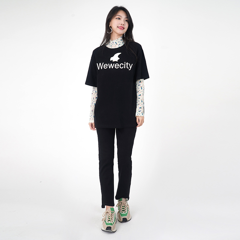 オーバーサイズTシャツ 鳥モチーフ ゆったりカジュアル半袖