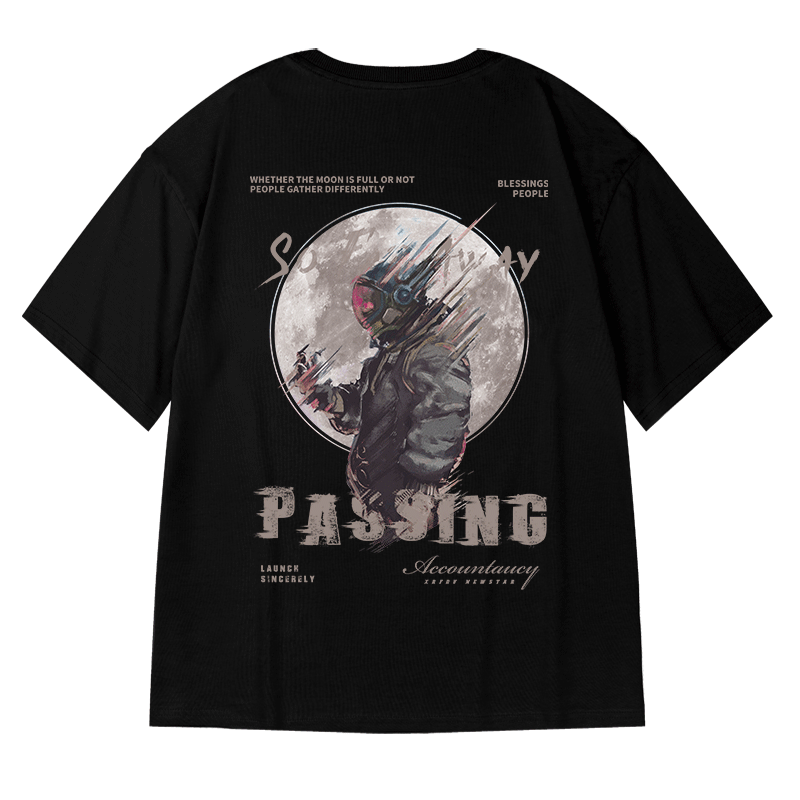 オーバーサイズTシャツ 月夜の旅人 ビッグシルエット半袖