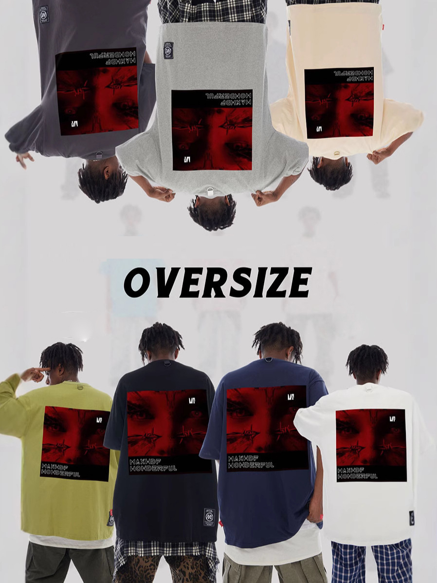 オーバーサイズTシャツ 男女兼用オーバーサイズ半袖ティーシャツ街系春夏新作全七色