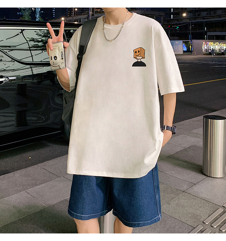 オーバーサイズTシャツ 笑顔ボックスくん ゆったりワンピース