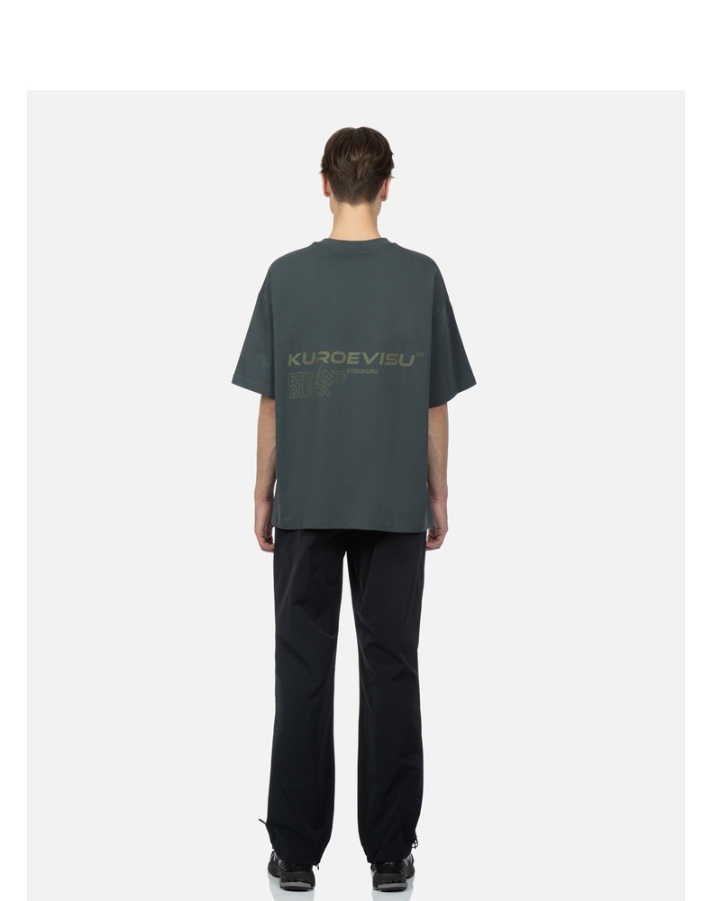 オーバーサイズTシャツ 波形ロゴ 落ち着きのあるゆとりシャツ