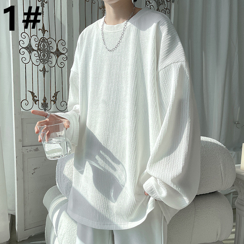 オーバーサイズTシャツ 春新作 長袖プルオーバー メンズ オーバーサイズ トップス