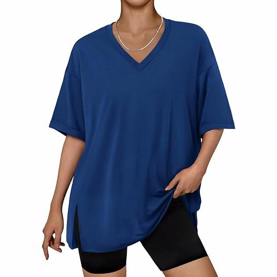 オーバーサイズTシャツ レディースサイドスリット入り抜け感ゆるシルエット