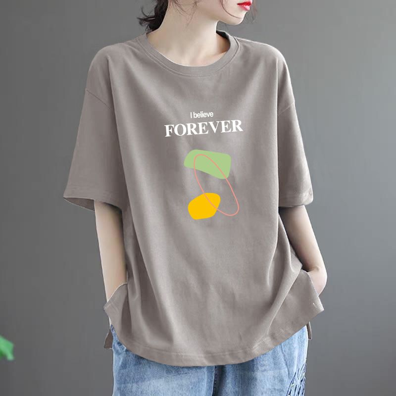 オーバーサイズTシャツ 永遠の約束 アートプリント ゆったりトップス