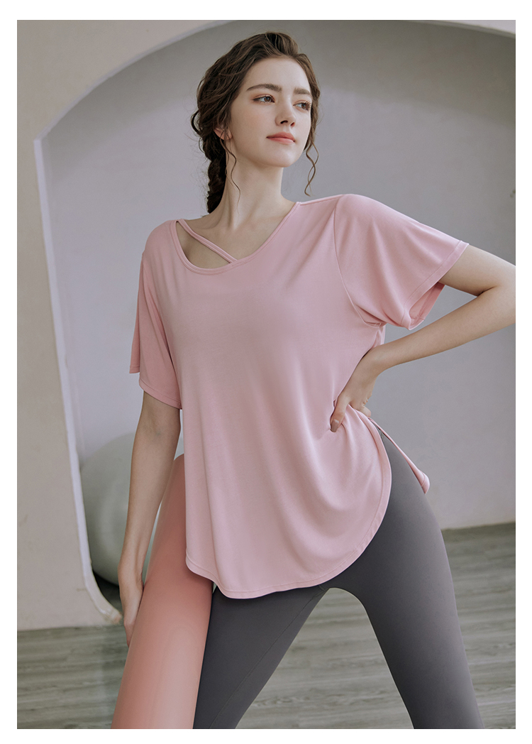 オーバーサイズTシャツ デザインネック ゆったりスポーツセット