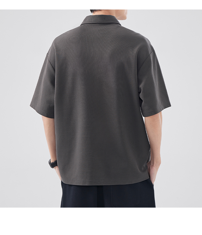 オーバーサイズTシャツ ゆったりシルエット襟付きポロシャツ