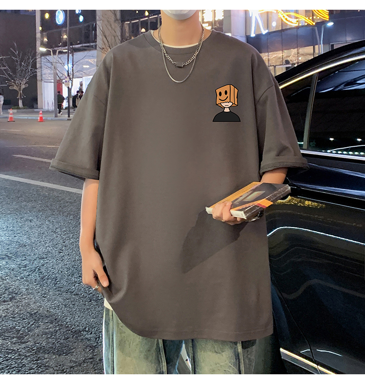 オーバーサイズTシャツ 笑顔ボックスくん ゆったりワンピース