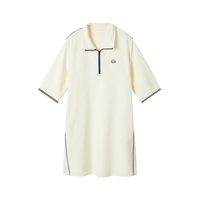 オーバーサイズTシャツ ハーフジップ スポーティワンピース