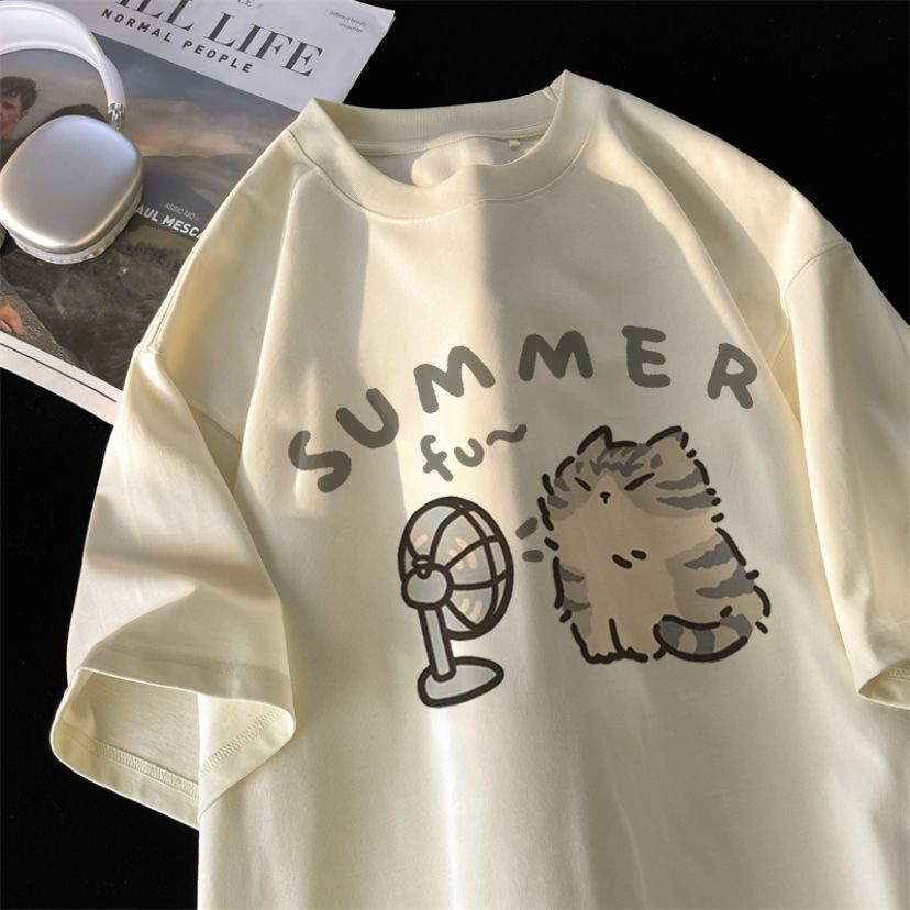 オーバーサイズTシャツ 夏を楽しむハリネズミのゆったり服