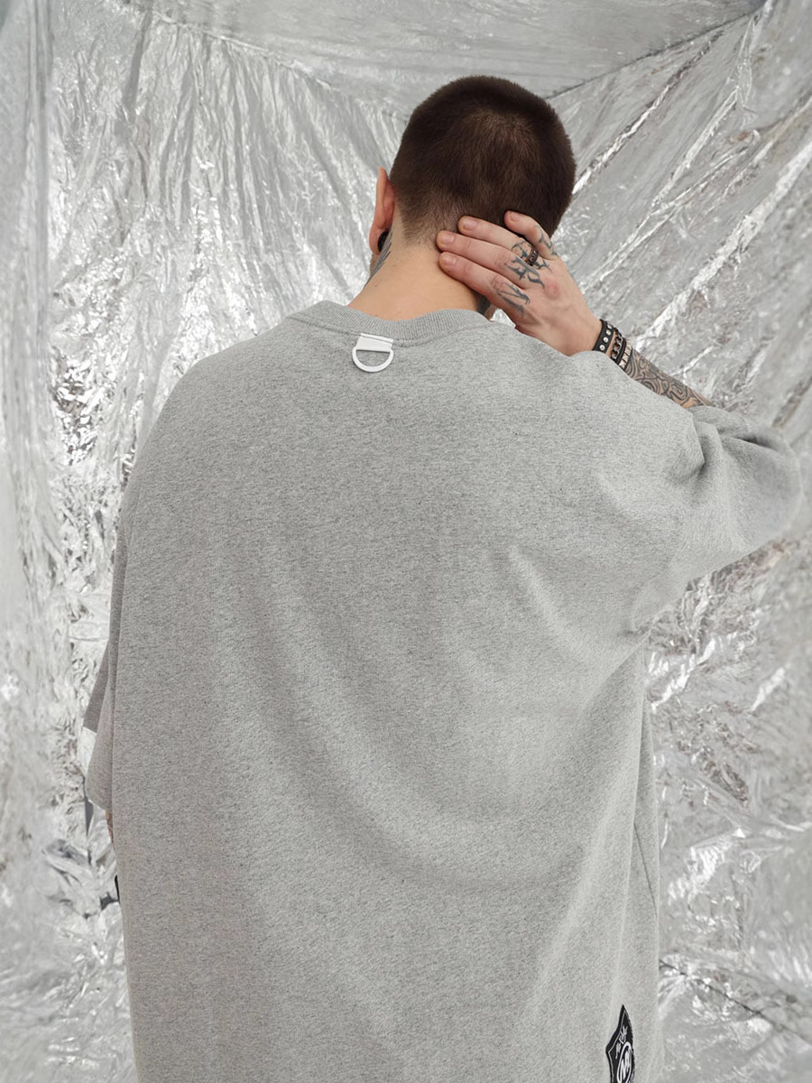 オーバーサイズTシャツ 月の満ち欠け柄 オーバーサイズ半袖Tシャツ 男女兼用 全7色