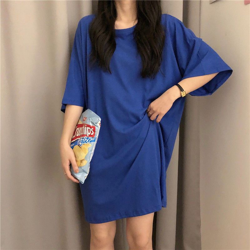 オーバーサイズTシャツ ゆったり着こなしワンピース風レディースＴシャツ