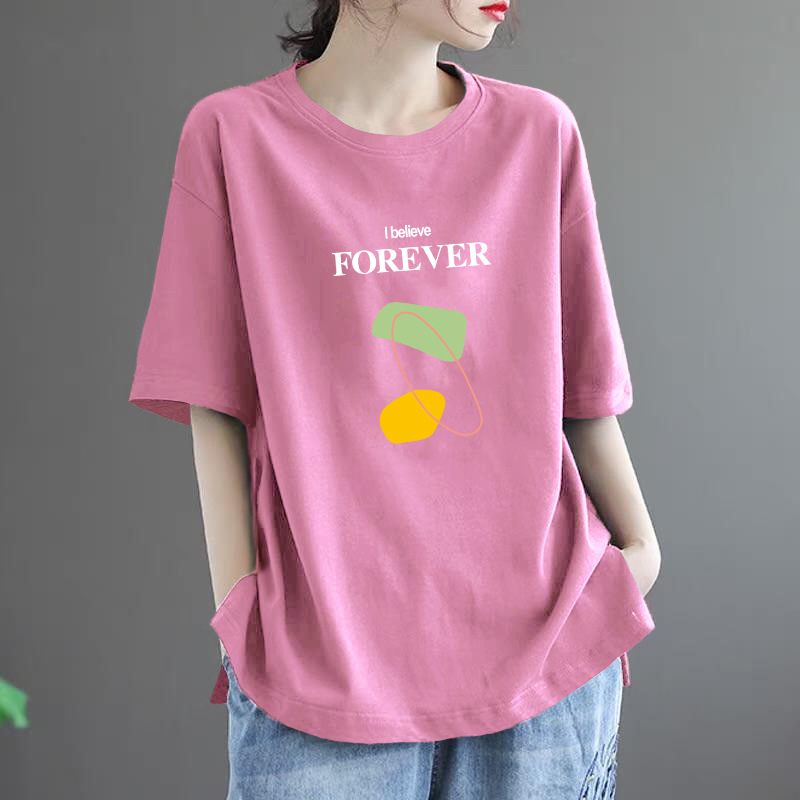 オーバーサイズTシャツ 永遠の約束 アートプリント ゆったりトップス