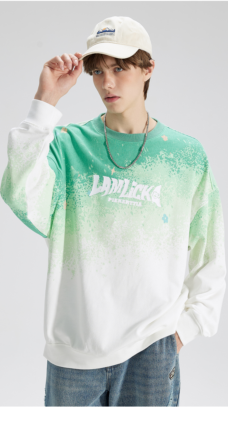 オーバーサイズTシャツ グラデーション染め風ゆったりセット